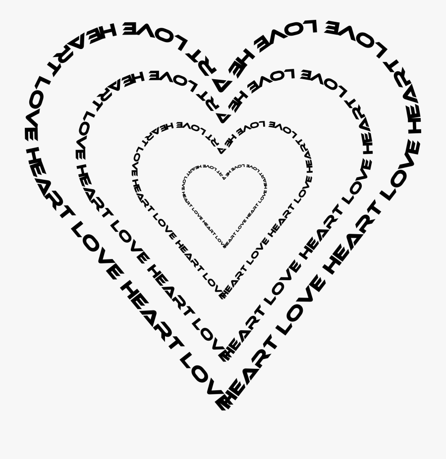 Valentine Heart Black And White , Free Transparent Clipart