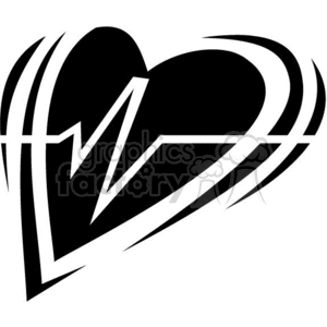 EKG heart symbol clipart