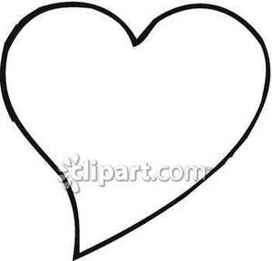 Simple Black And White Heart Royalty Free Clipart Picture