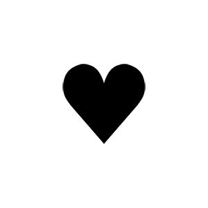 heart clipart black and white small