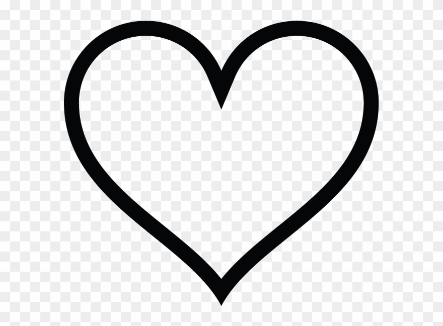 heart clipart black and white transparent background