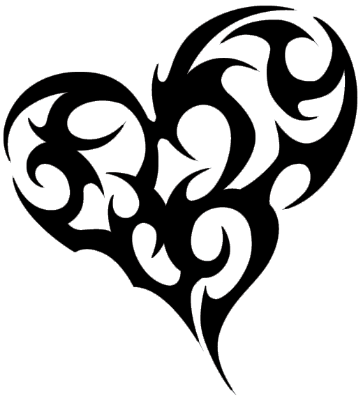 Free Tribal Heart And Flower Tattoo Designs, Download Free