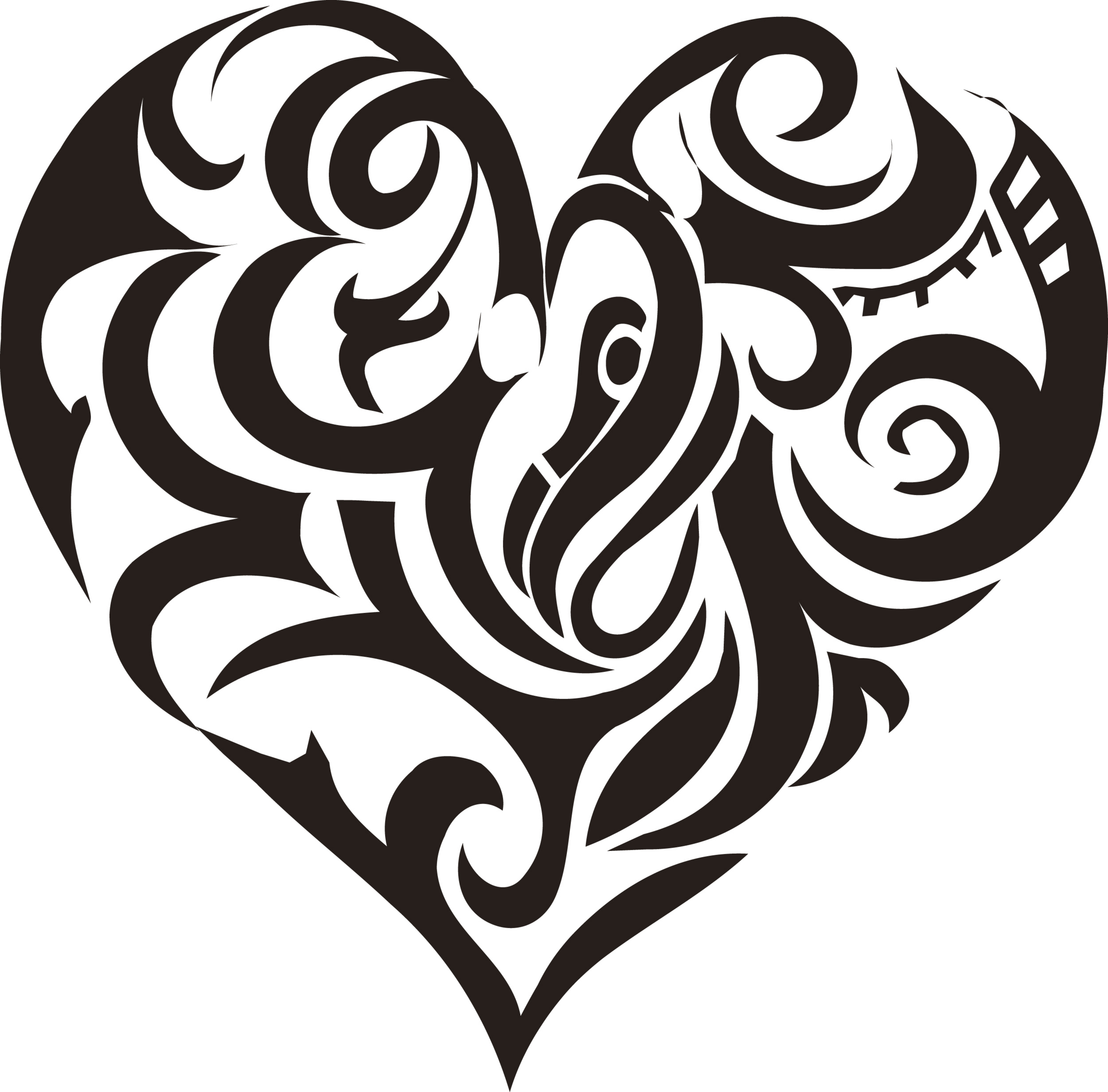 Free Tribal Heart Cliparts, Download Free Clip Art, Free