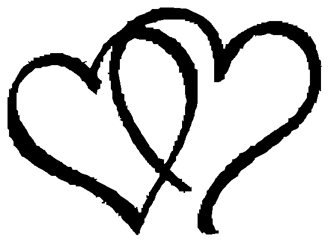 heart clipart black and white wedding