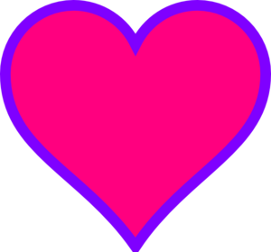 Colorful hearts clipart.