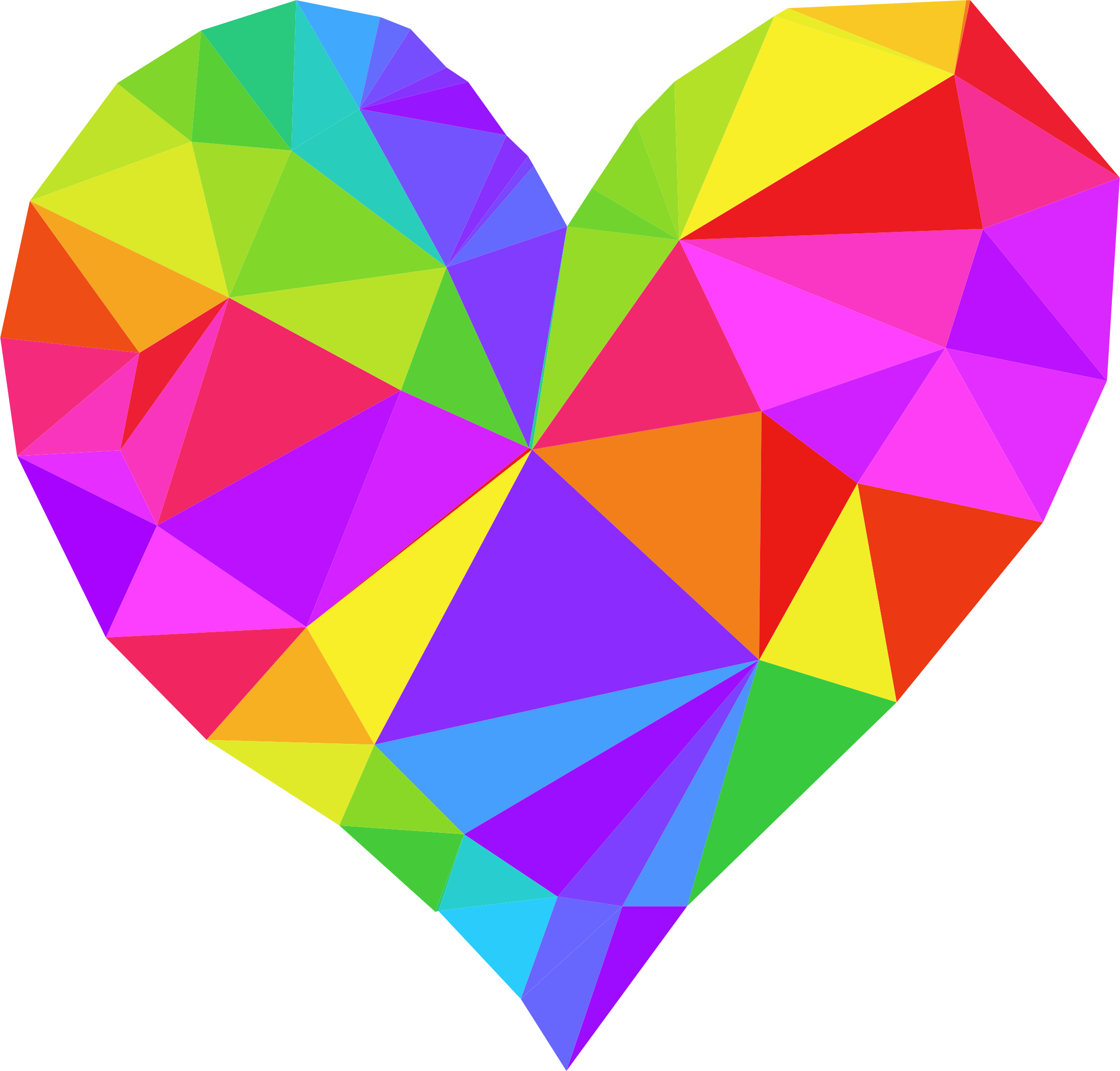 Colorful heart clipart.