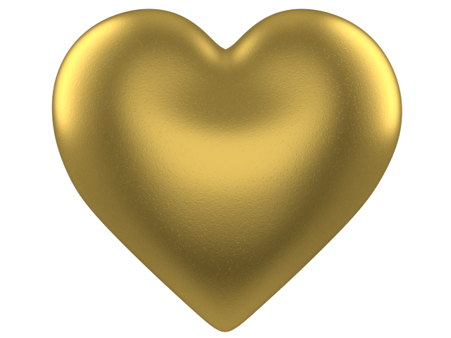 Heart gold render.
