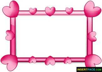 Pink Hearts Clipart Photo Frame