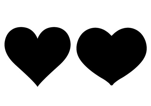 Loving Heart Silhouette Vector Free Download
