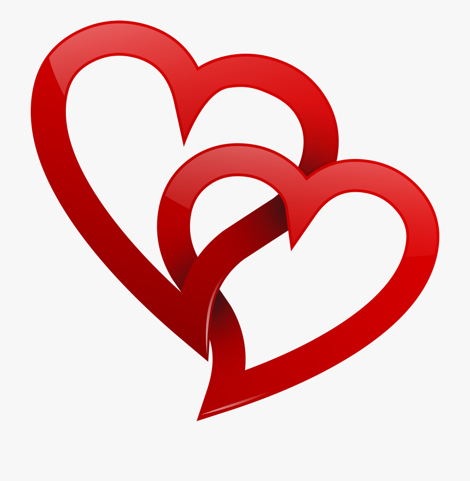Two Red Hearts Png Clipart Wedding Heart Clipart Png