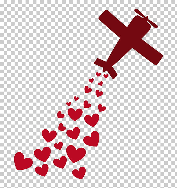 Airplane love heart.