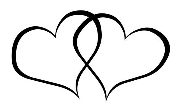 hearts clipart images black and white