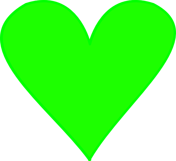 Green heart clip.