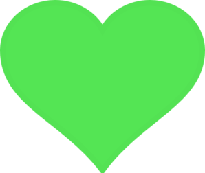 Green heart clip.