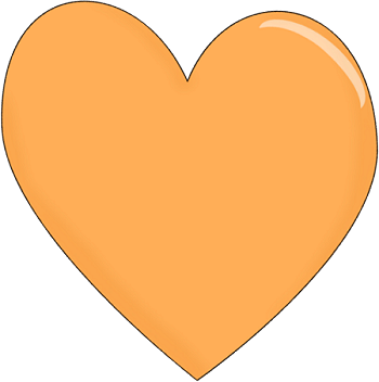 Orange heart clip.