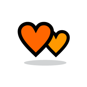 Free orange heart.
