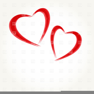 Two hearts clipart.