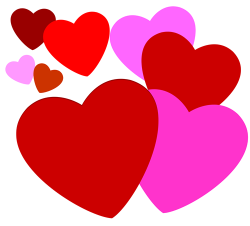 Valentine hearts clip.