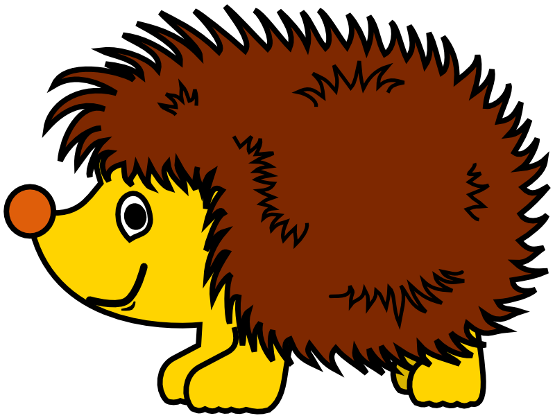 Animated cartoon hedgehog.