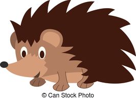 Vector cute cartoon hedgehog