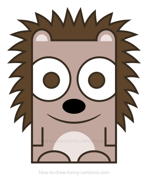 How to Draw a Hedgehog Clipart