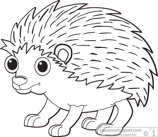 Free hedgehog outline.