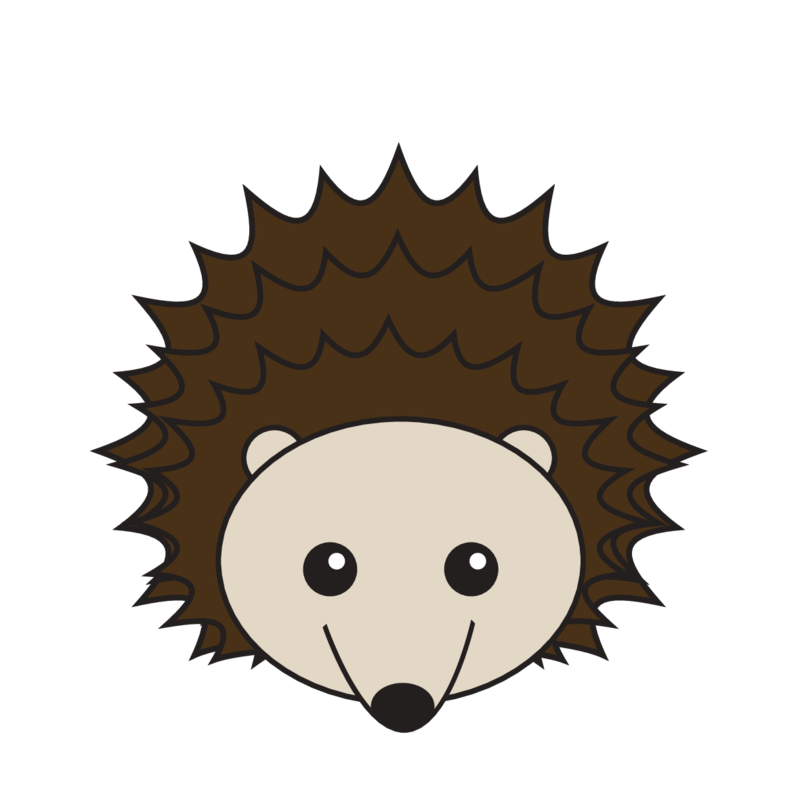 Hedgehog transparent clipart.