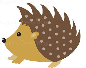 Hedgehog clipart woodland pencil and in color hedgehog