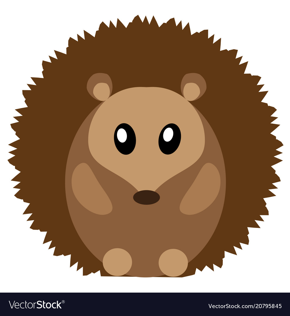 Cute hedgehog vector image