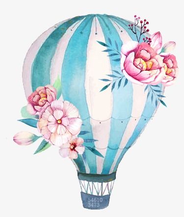 heißluftballon clipart flower