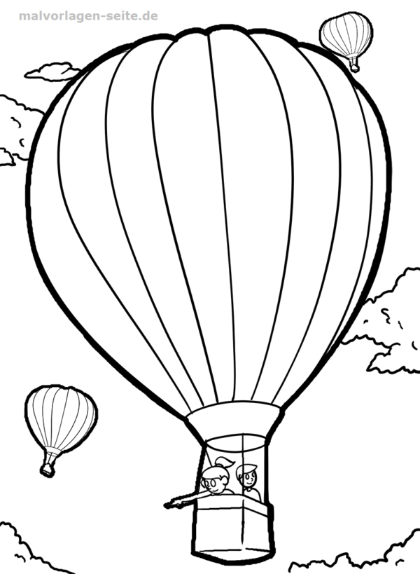 Malvorlage heiluftballon clipart.