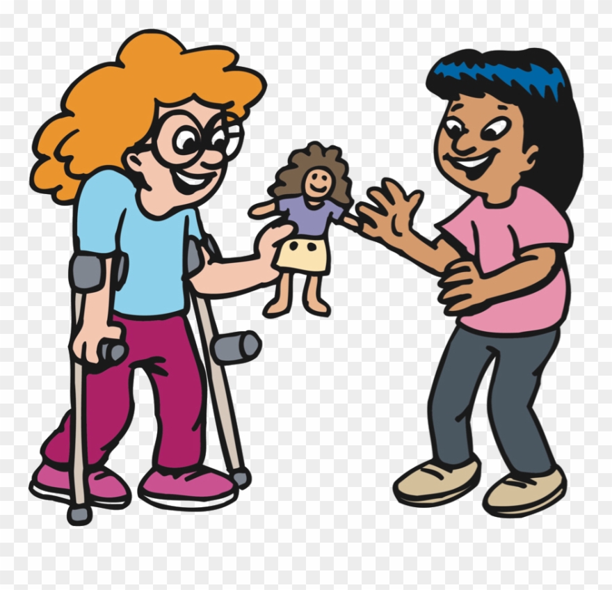 Helping Disabled Person Clipart