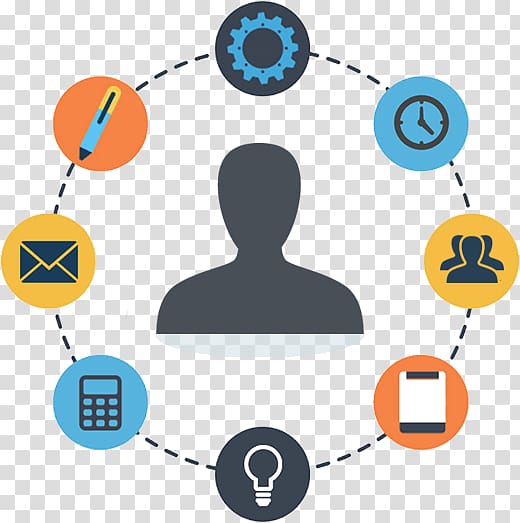 Phone icons illustration, Project management Operations
