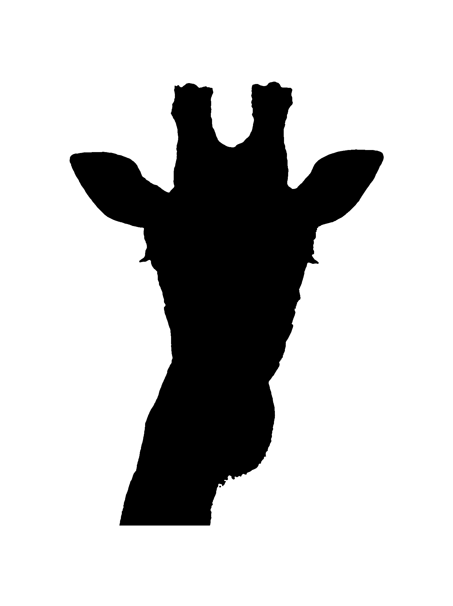 Simple seahorse silhouette.
