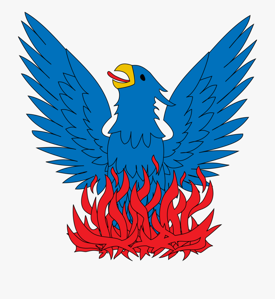 Heraldic charge phoenix.