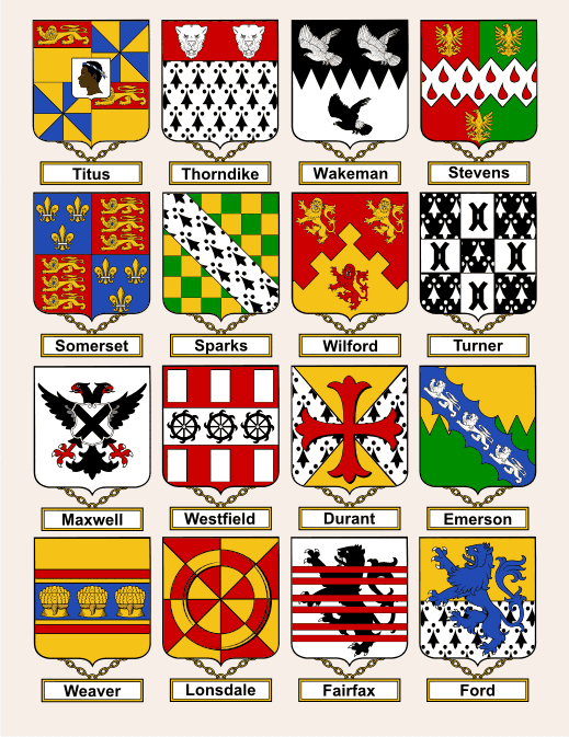 English coats arms.