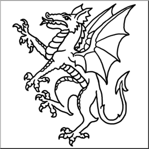 heraldic cliparts dragon