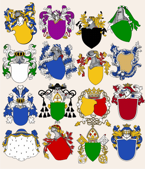 Armorial gold heraldry.