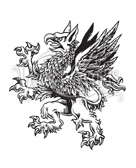 Medieval Griffin Coat of Arms ClipArt