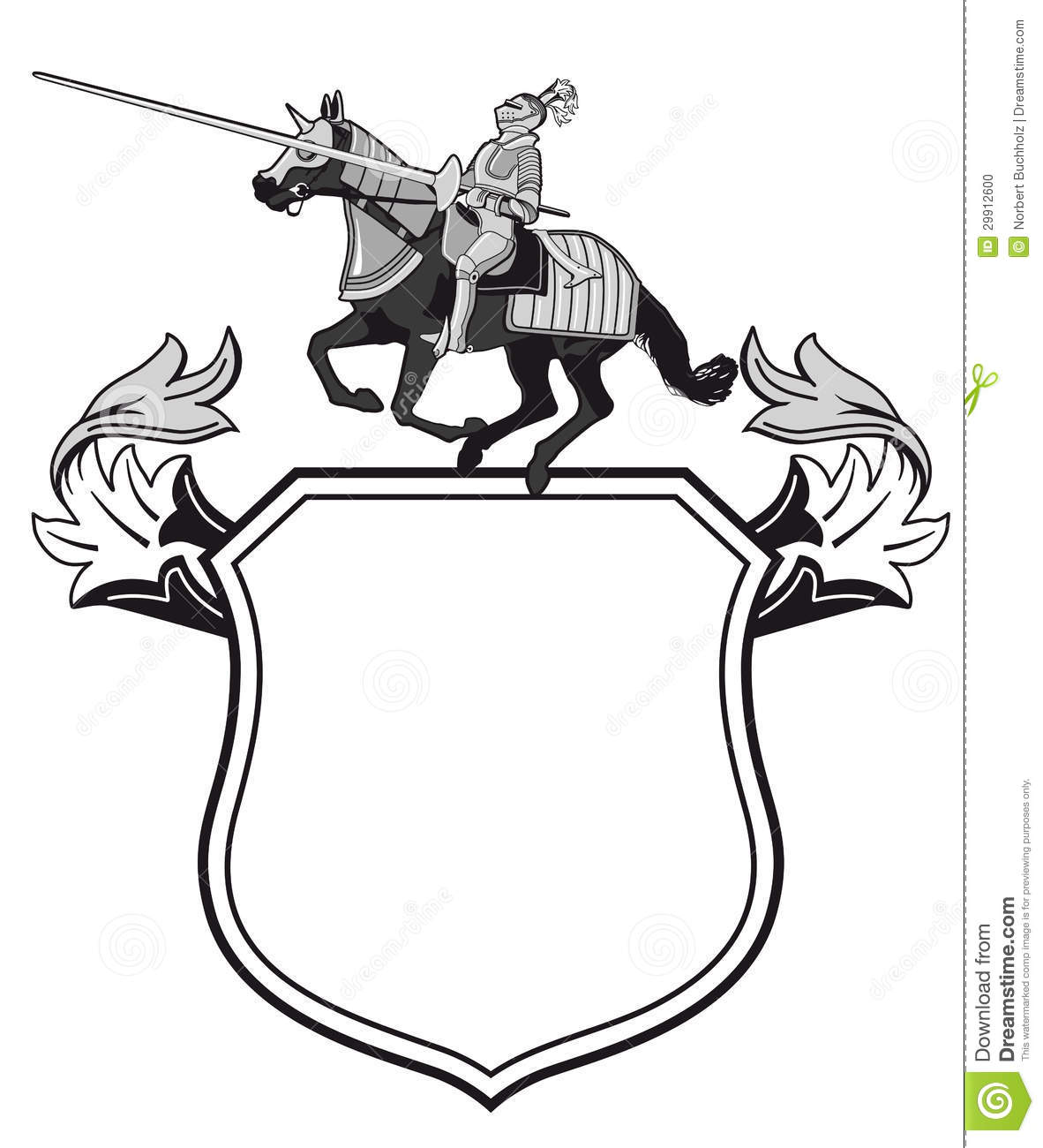 Heraldic knights shield.