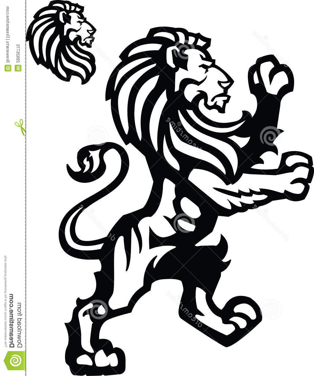 Lion mascot clipart.