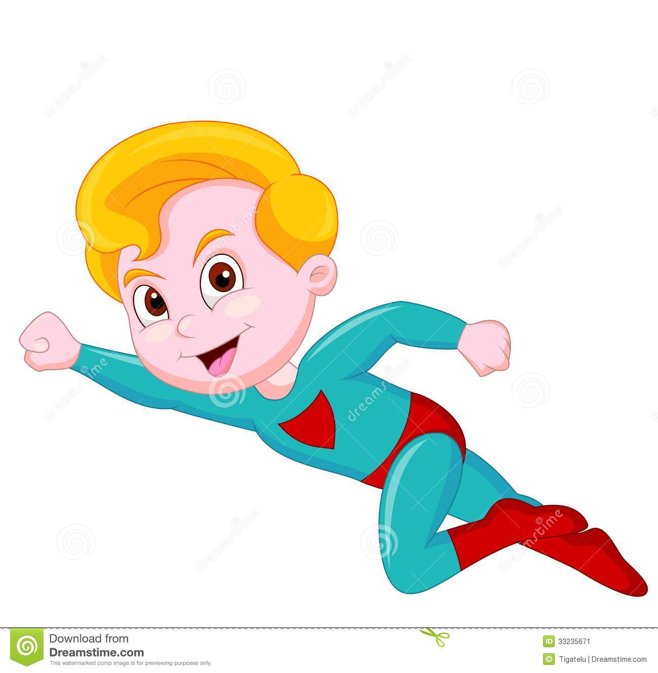 Superhero Kid Clipart