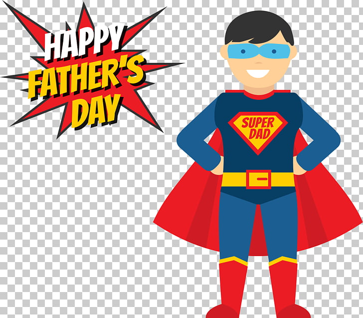 Fathers Day Superhero Illustration, My superman daddy, Happy