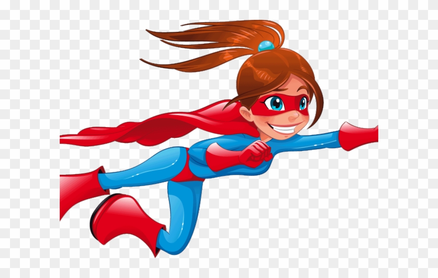 Batgirl Clipart Flying Superhero Girl