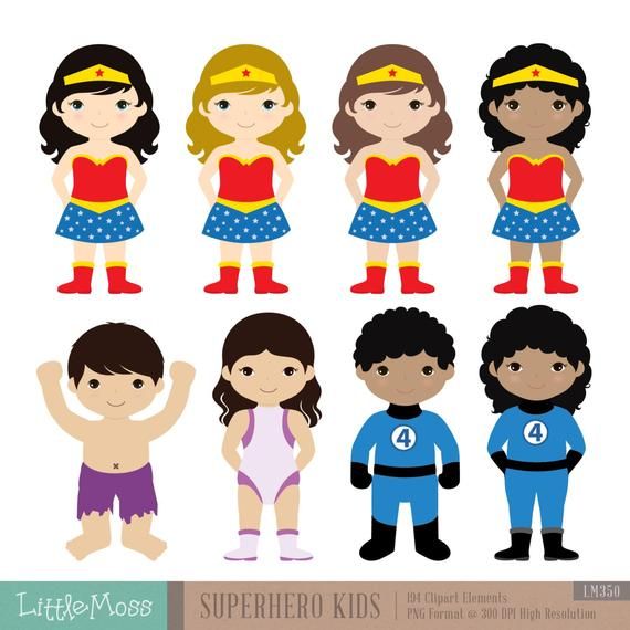 Kids superhero costumes.