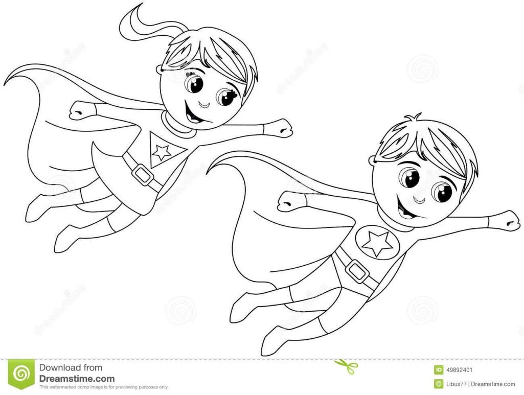 Free Coloring Pages Of Superhero Outline Superhero Clipart