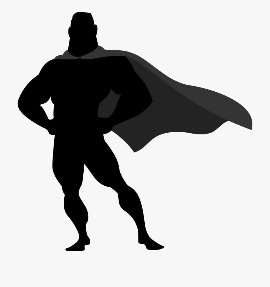 Superhero silhouette png.