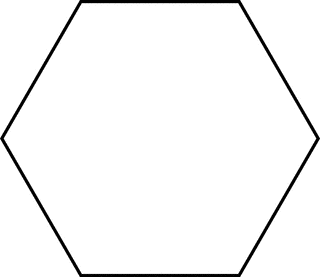 hexagon clipart black