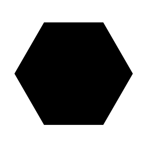 hexagon clipart black