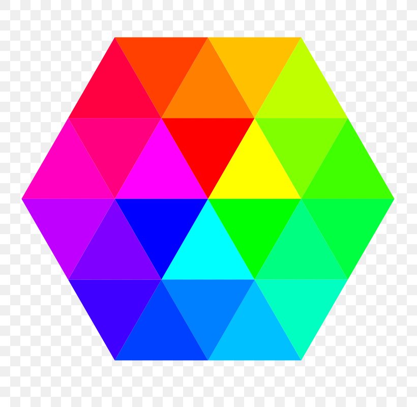 Hexagon color triangle.